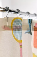Tropical Vacay Icon Patterned Shower Curtain