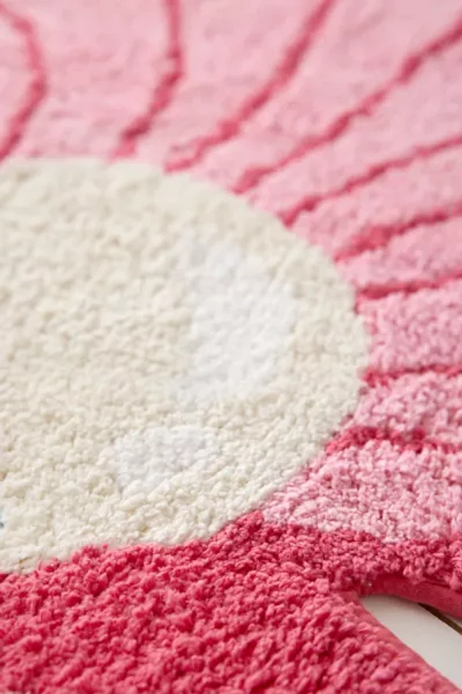 Clamshell Shape Tufted Bath Mat
