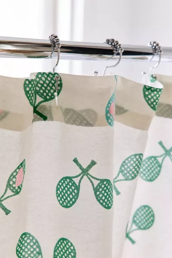 Tennis Bows Patterned Shower Curtain