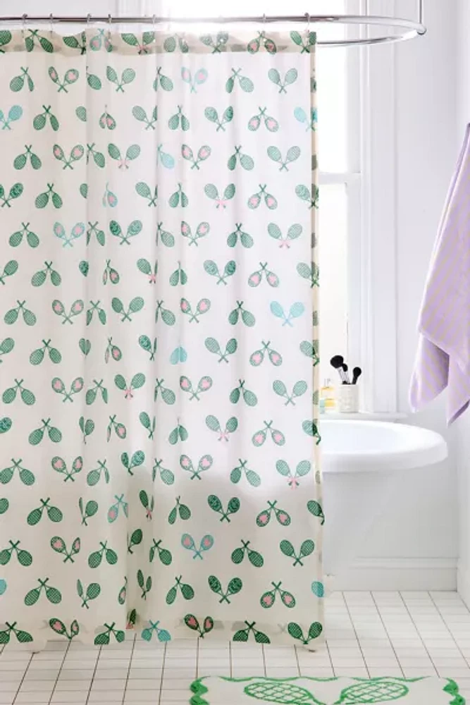 Tennis Bows Patterned Shower Curtain