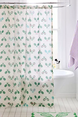Tennis Bows Patterned Shower Curtain