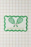 Overserved Tennis Scalloped Tufted Bath Mat