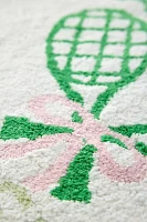Overserved Tennis Scalloped Tufted Bath Mat