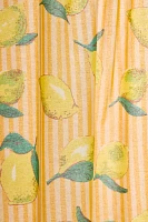 Lemon Graphic Stripe Patterned Shower Curtain