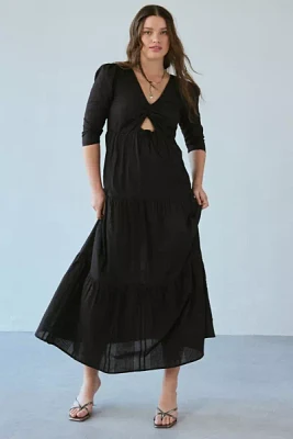 Glamorous Keyhole Cutout Tiered Maxi Dress