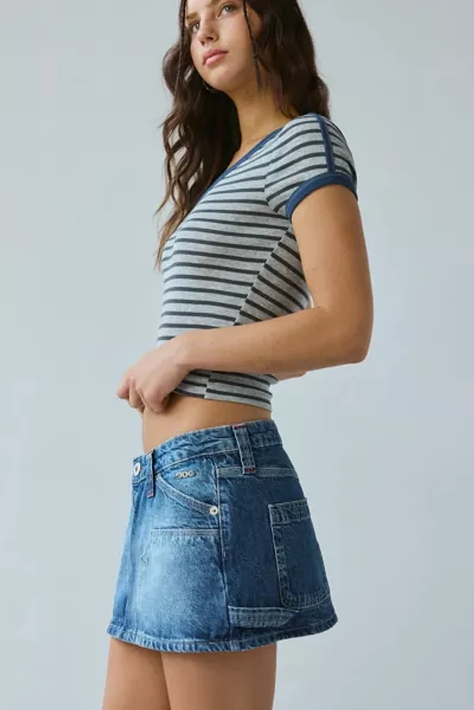 BDG Carpenter Low-Rise Denim Micro Mini Skirt
