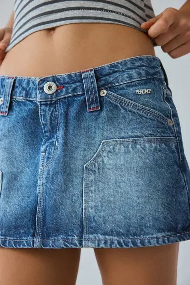 BDG Carpenter Low-Rise Denim Micro Mini Skirt