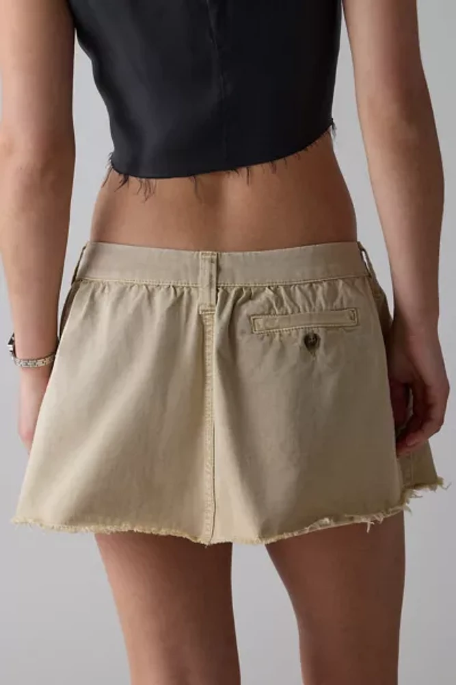BDG Gabby Chino Low-Rise Micro Mini Skirt