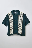 UO Norwich Paneled Short Sleeve Polo Sweater