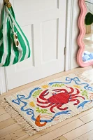 Fancy Crab Printed Rag Rug