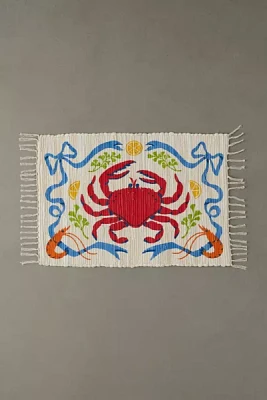 Fancy Crab Printed Rag Rug