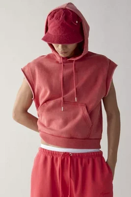BDG Bonfire Cutoff Cropped Hoodie Sweatshirt