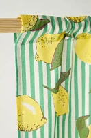 Lemon Graphic Stripe Patterned Café Curtain Set