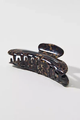 Curved Leopard Print Claw Clip