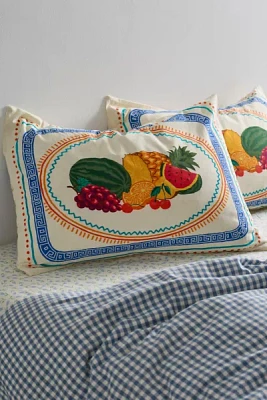 Framed Fruit Printed Sham Set