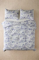 Mermaid Toile Patterned Duvet Cover Set