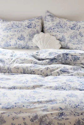Mermaid Toile Patterned Duvet Set