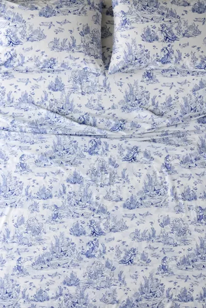Mermaid Toile Patterned Sheet Set