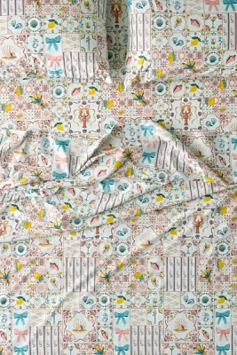 Porto Tile Patterned Sheet Set