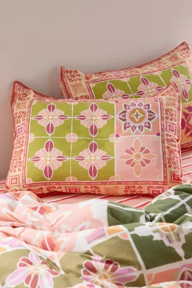 Izzy Tile Patterned Sham Set