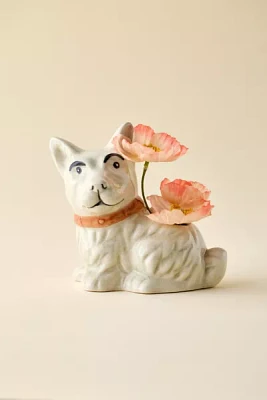 Scottie Dog Shape Ceramic Vase