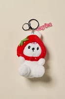 Okitoki Strawberry Bunny Plushie Keychain