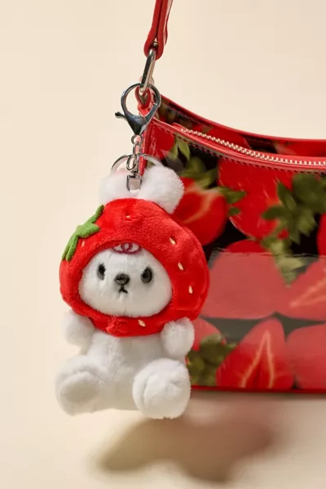 Okitoki Strawberry Bunny Plushie Keychain