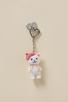 Beret Cat Textural Flocked Keychain