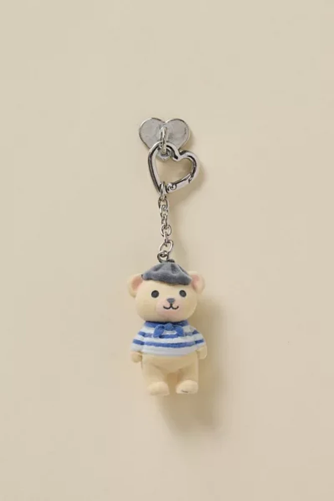 Beret Bear Textural Flocked Keychain