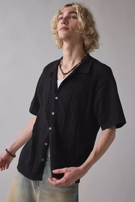 The Critical Slide Society Access Knit Short Sleeve Polo Sweater