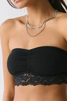 Out From Under Lucie Cinch-Front Lace Trim Bandeau Bra Top