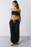 Out From Under Lucie Cinch-Front Lace Trim Bandeau Bra Top
