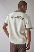 The Critical Slide Society Nice Knits Short Sleeve Polo Sweater