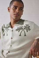 The Critical Slide Society Nice Knits Short Sleeve Polo Sweater