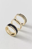 Cigar Band Stainless Steel Ring Set