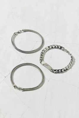 Essential Stainless Steel Chain Bracelet Set