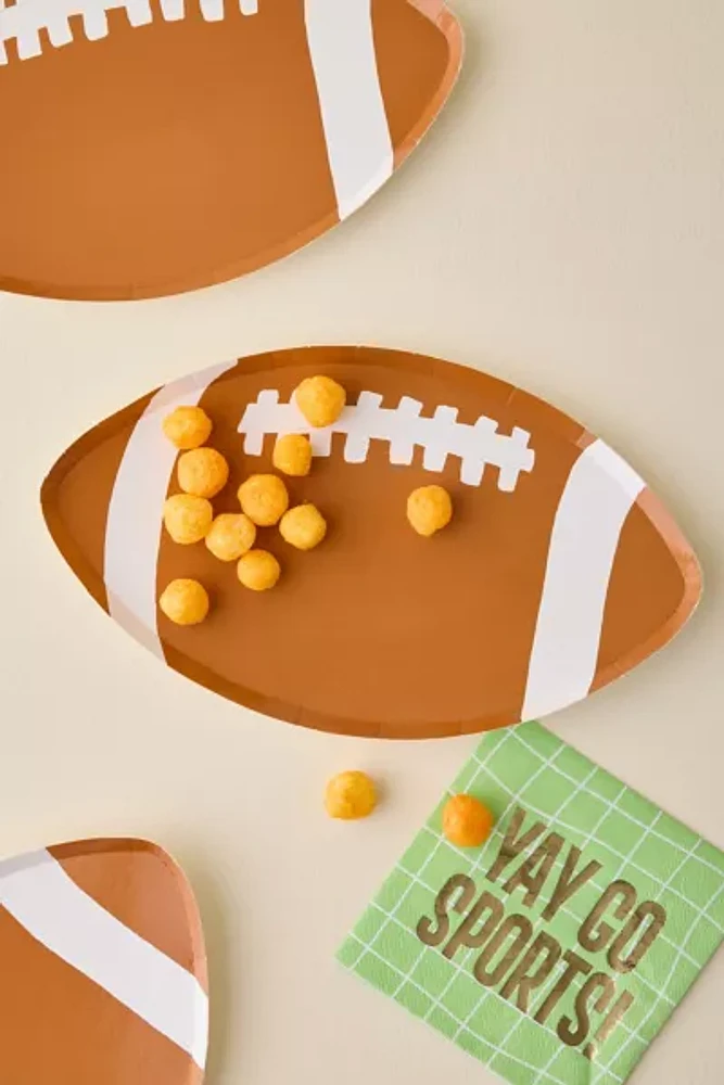 Football Shaped Paper Plate Set