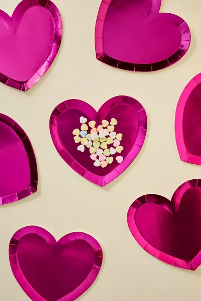 xo, Fetti Heart Shaped Disposable Plate Set