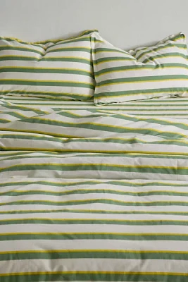 Off-Set Stripe Brushed Cotton Duvet Set