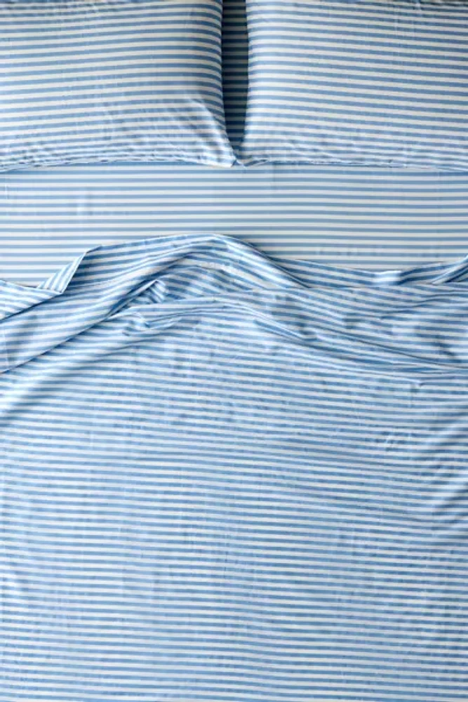 Simple Stripe Brushed Cotton Sheet Set