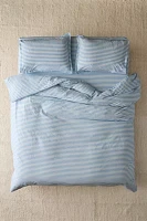 Simple Stripe Brushed Cotton Duvet Set