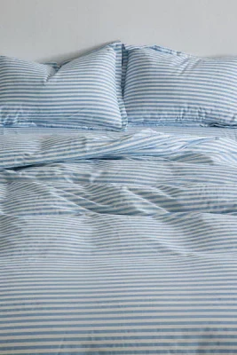 Simple Stripe Brushed Cotton Duvet Set