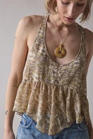 UO Tate Asymmetrical Babydoll Tank Top