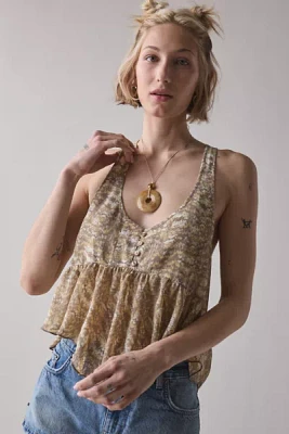 UO Tate Asymmetrical Babydoll Tank Top
