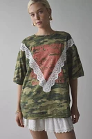 UO Shirley Lace-Trim Oversized Graphic Tee