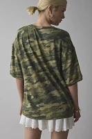UO Shirley Lace-Trim Oversized Graphic Tee