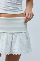 Kimchi Blue Jesse Foldover Fit-And-Flare Micro Mini Skirt