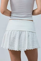 Kimchi Blue Jesse Foldover Fit-And-Flare Micro Mini Skirt