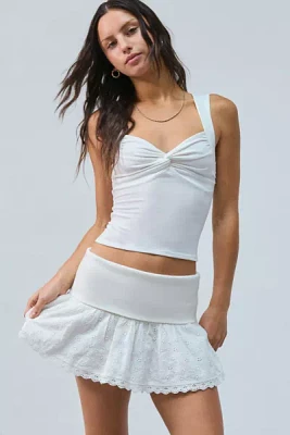 Kimchi Blue Jesse Foldover Fit-And-Flare Micro Mini Skirt