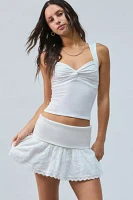 Kimchi Blue Jesse Foldover Fit-And-Flare Micro Mini Skirt